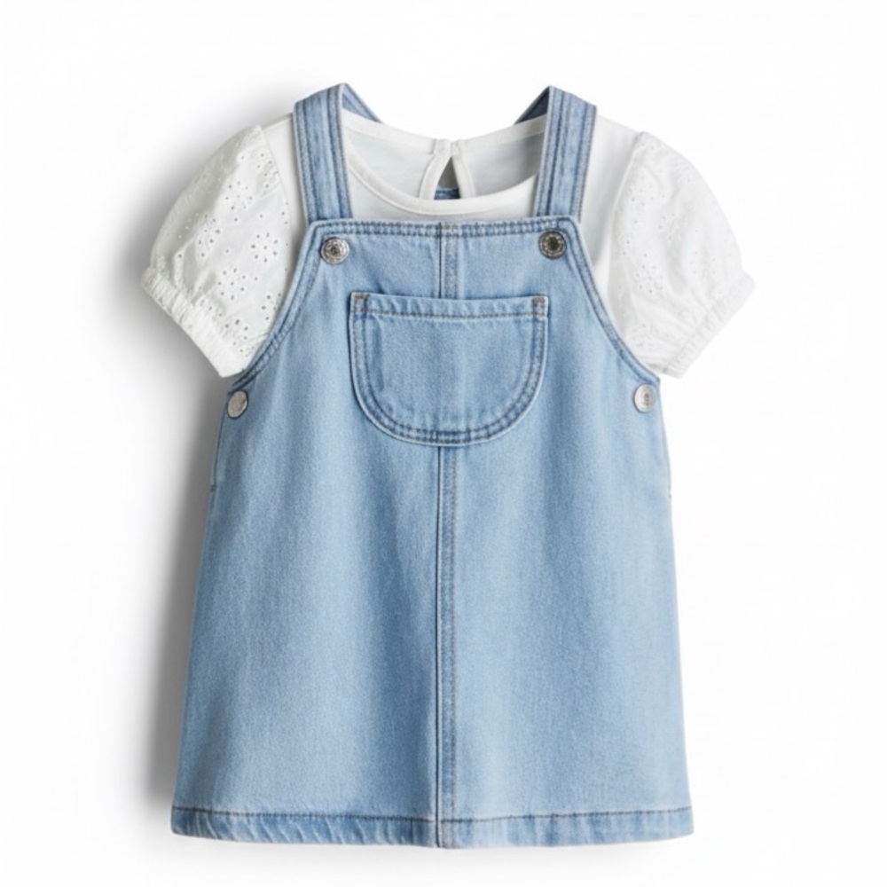 H&M Light Blue Denim Overalls